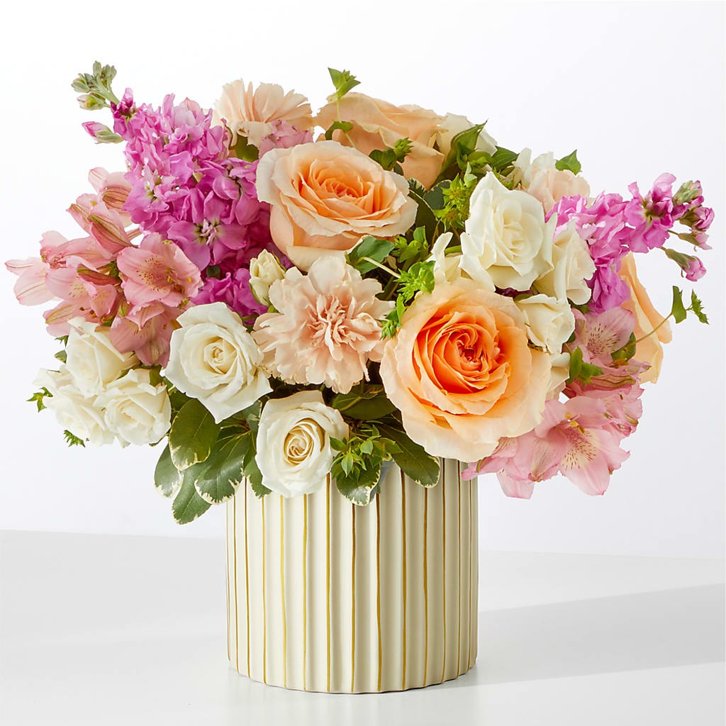 Paradise Bouquet with Ivory Vase –  Flowers By Lorena, Chino CA