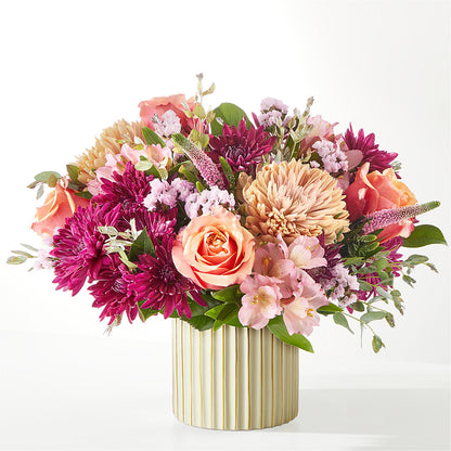 Berry Cobbler Bouquet with Ivory Vase –  Flowers By Lorena, Chino CA