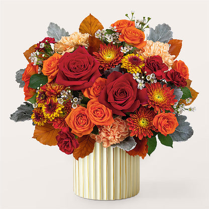 Merlot Bouquet with Ivory Vase –  Flowers By Lorena, Chino CA