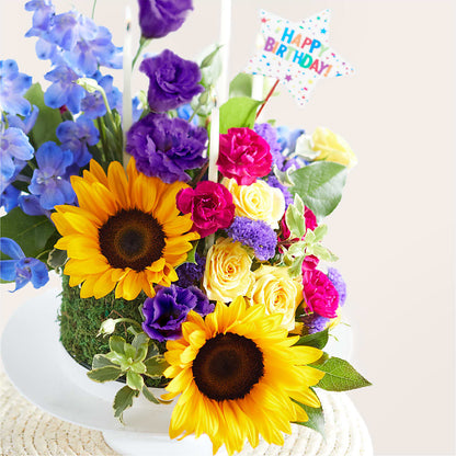 Star of the Day Floral Cake –  Flowers By Lorena, Chino CA