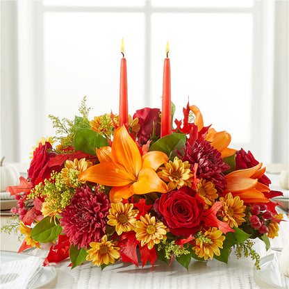 Autumn's Embrace Centerpiece –  Flowers By Lorena, Chino CA