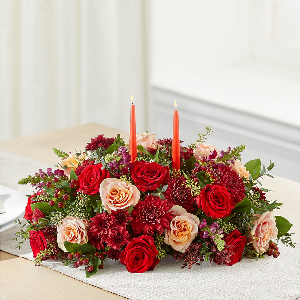 Most Thankful Centerpiece –  Flowers By Lorena, Chino CA
